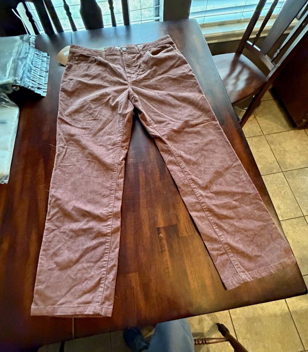 Goodfellow & Co Men’s Orange Corduroy Casual Pants Straight Fit Waist 34x30 NWT